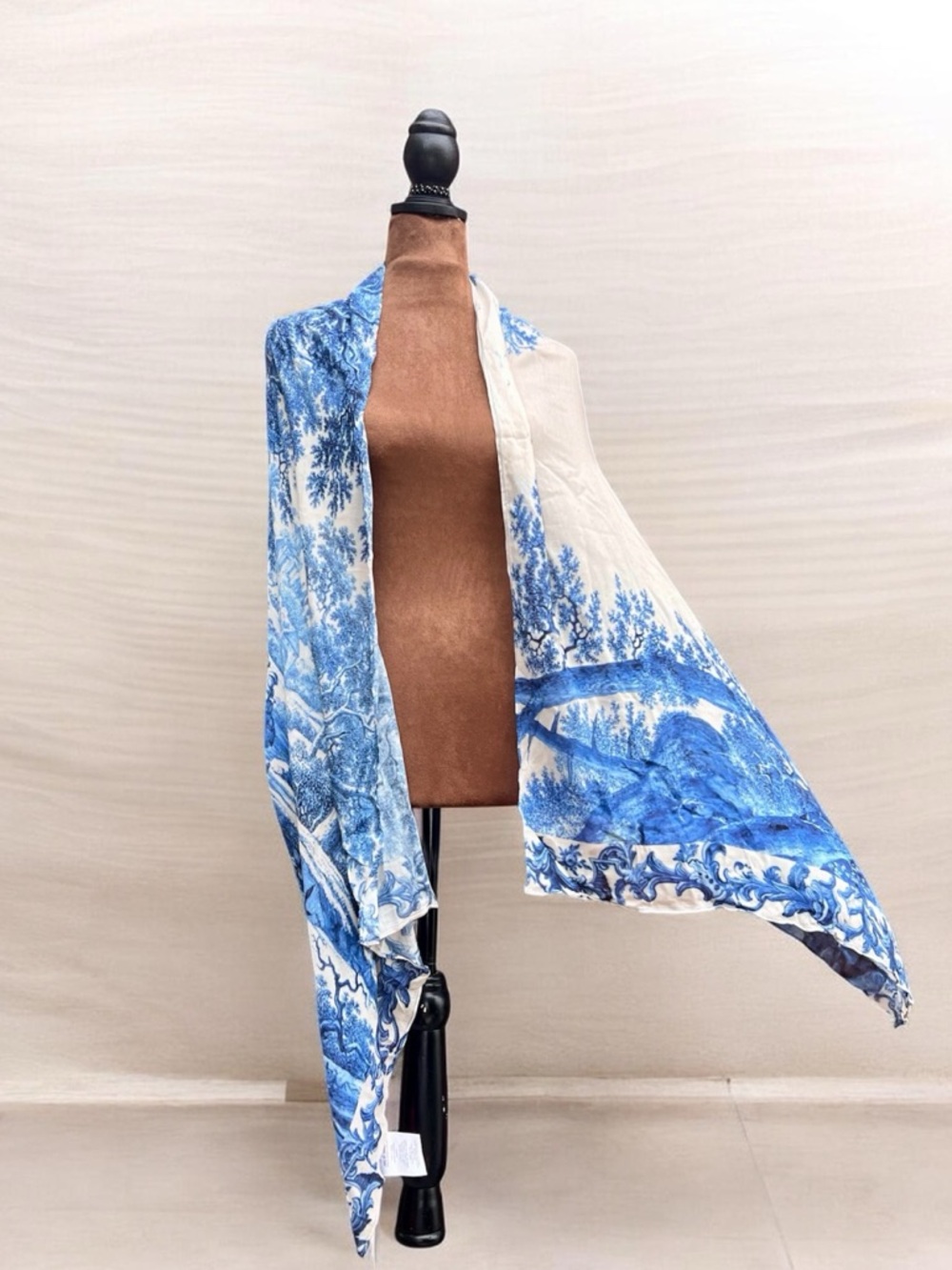 Market of Stars Ethereal Let The Light In Blue & White Scenic Scarf